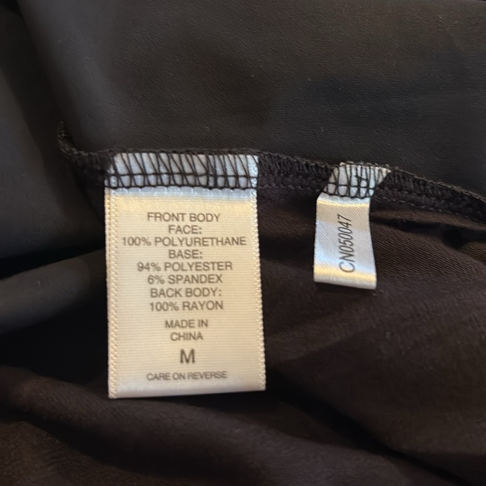 New York & Company Faux Leather Black Tank Top - Picture 8 of 9
